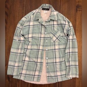 3/$12 Derek Heart Women's Green Plaid Shirt